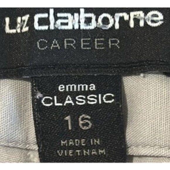 Liz Claiborne Career Emma Classic Pants Size 16 Gray - Picture 2 of 7